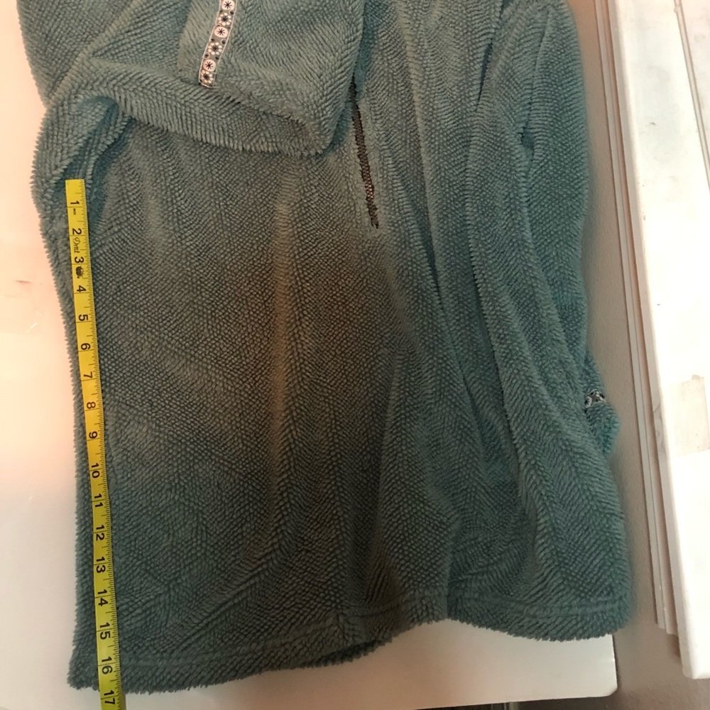 Title Nine Mint Green Nubby Nordic Quarter Zip - Picture 9 of 9